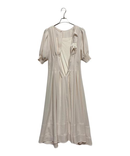 L'Or（ロル）L'Or (ロル) Tuck Drape Dress アイボリー サイズ:S 未使用品の古着・服飾アイテム