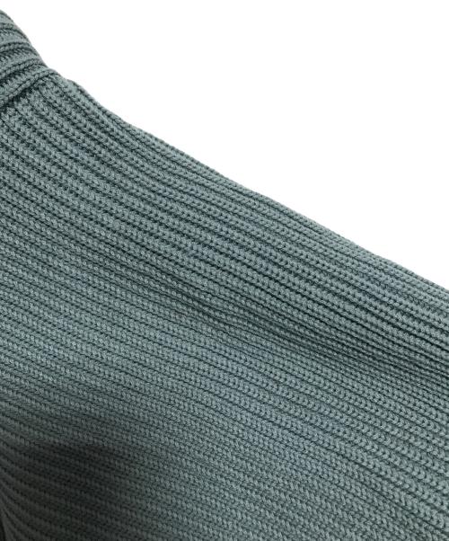 AURALEE（オーラリー）AURALEE (オーラリー) SUPER FINE WOOL RIB KNIT TURTLE NECK P/O ブルーの古着・服飾アイテム