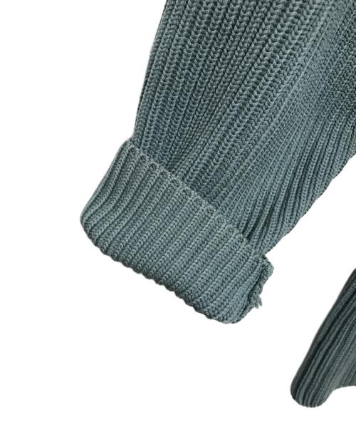 AURALEE（オーラリー）AURALEE (オーラリー) SUPER FINE WOOL RIB KNIT TURTLE NECK P/O ブルーの古着・服飾アイテム