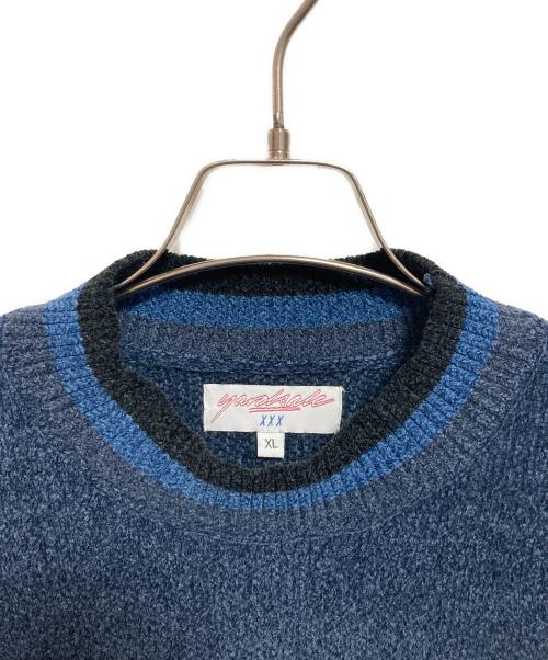 YARDSALE（ヤードセール）YARDSALE (ヤードセール) ボーダーニット ブルー×ブラック サイズ:XLの古着・服飾アイテム
