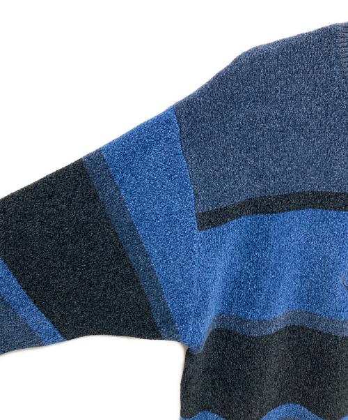 YARDSALE（ヤードセール）YARDSALE (ヤードセール) ボーダーニット ブルー×ブラック サイズ:XLの古着・服飾アイテム