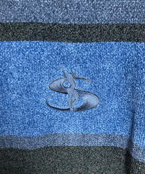 YARDSALE（ヤードセール）YARDSALE (ヤードセール) ボーダーニット ブルー×ブラック サイズ:XLの古着・服飾アイテム