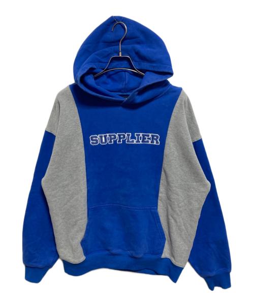 SUPPLIER（サプライヤー）SUPPLIER (サプライヤー) パーカー グレー×ブルー サイズ:XLの古着・服飾アイテム