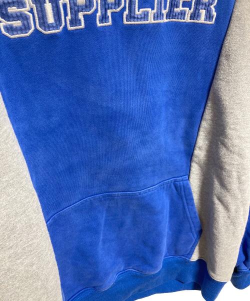 SUPPLIER（サプライヤー）SUPPLIER (サプライヤー) パーカー グレー×ブルー サイズ:XLの古着・服飾アイテム