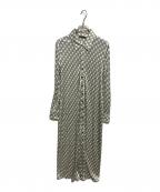 TORY BURCHトリーバーチ）の古着「総柄シャツワンピース」｜ベージュ×グレー