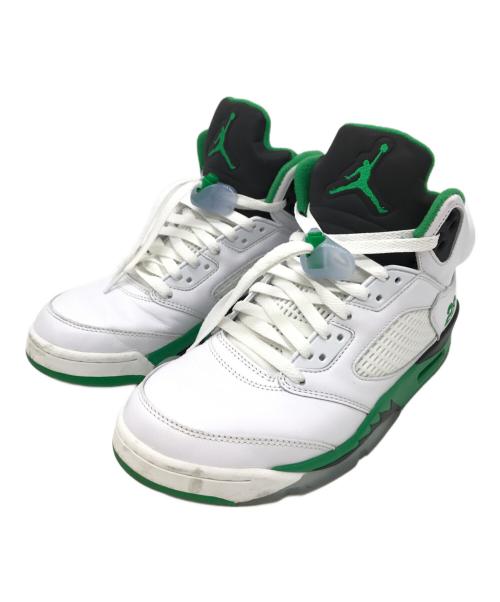 NIKE（ナイキ）NIKE (ナイキ) Women's Air Jordan 5 Retro ホワイト×グリーン サイズ:27.5㎝の古着・服飾アイテム