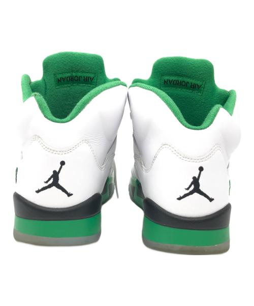 NIKE（ナイキ）NIKE (ナイキ) Women's Air Jordan 5 Retro ホワイト×グリーン サイズ:27.5㎝の古着・服飾アイテム