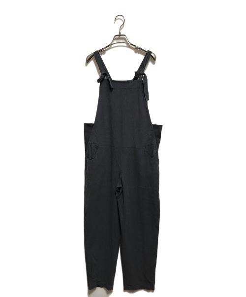 YARRA（ヤラ）YARRA (ヤラ) コットンリネン切替リブサロペット グレー サイズ:FREEの古着・服飾アイテム