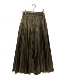 DOUBLE STANDARD CLOTHING（ダブルスタンダードクロージング）の古着「ESSENTIAL タフタボリュームスカート」｜グリーン