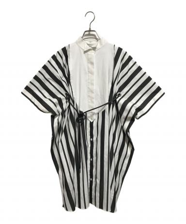 中古・古着通販】sacai (サカイ) ストライプ ワンピース ブラック 