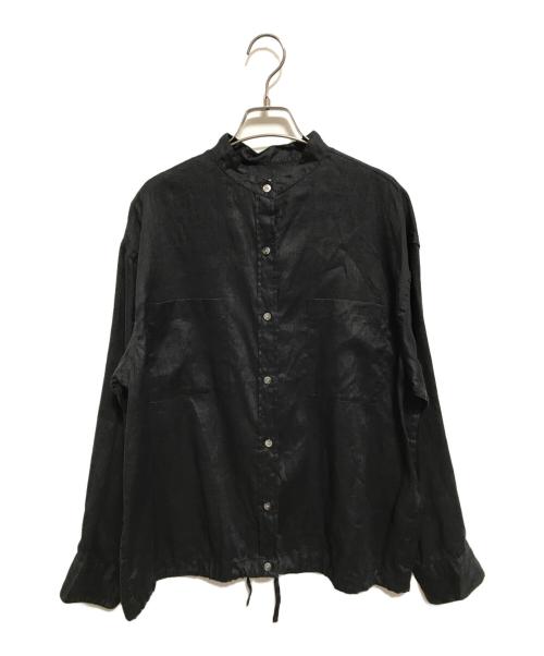 FRAMeWORK（フレームワーク）FRAMeWORK (フレームワーク) フレンチリネンドロストシャツ ブラック サイズ:なし（下記参照）の古着・服飾アイテム