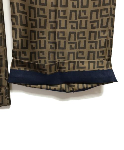 AP STUDIO（エーピーストゥディオ）AP STUDIO (エーピーストゥディオ) モノグラムプリントパンツ ブラウン サイズ:SIZE 38の古着・服飾アイテム