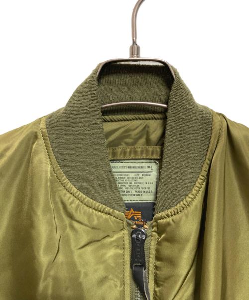 ALPHA（アルファ）ALPHA (アルファ) MA-1ジャケット オリーブ サイズ:Mの古着・服飾アイテム