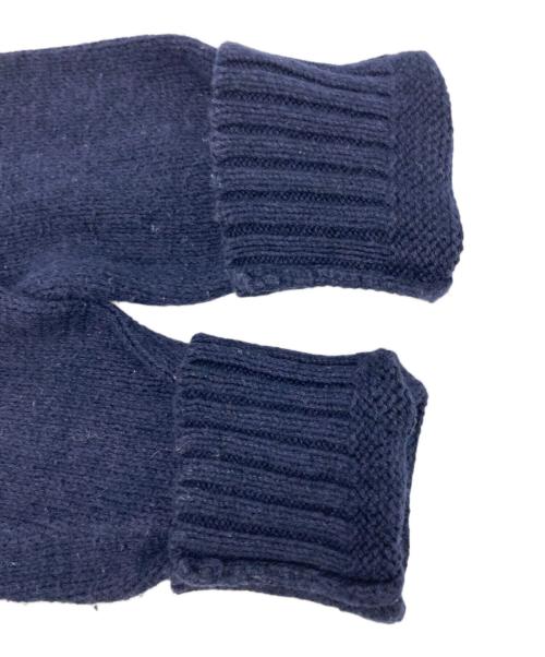 POLO RALPH LAUREN（ポロ・ラルフローレン）POLO RALPH LAUREN (ポロ・ラルフローレン) コットンリネンポロベアニット ネイビー サイズ:XSの古着・服飾アイテム