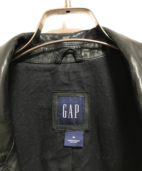 GAP（ギャップ）GAP (ギャップ) レザーライダースジャケット ブラック サイズ:Mの古着・服飾アイテム