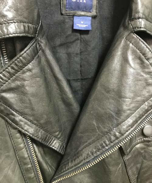GAP（ギャップ）GAP (ギャップ) レザーライダースジャケット ブラック サイズ:Mの古着・服飾アイテム