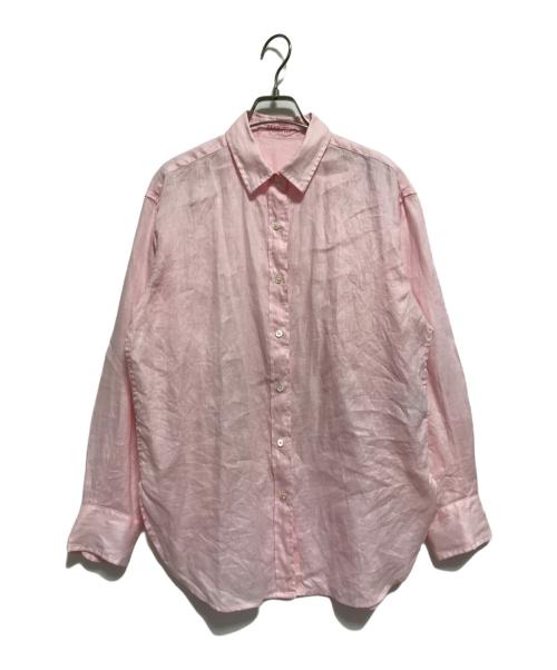 FRAMeWORK（フレームワーク）FRAMeWORK (フレームワーク) フレンチリネンレギュラーカラーシャツ ピンク サイズ:なし（下記参照）の古着・服飾アイテム