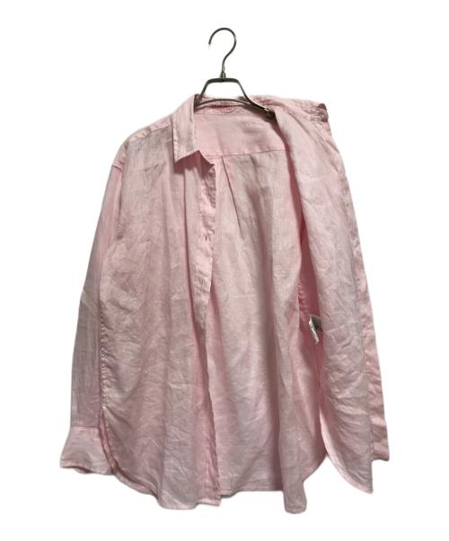FRAMeWORK（フレームワーク）FRAMeWORK (フレームワーク) フレンチリネンレギュラーカラーシャツ ピンク サイズ:なし（下記参照）の古着・服飾アイテム