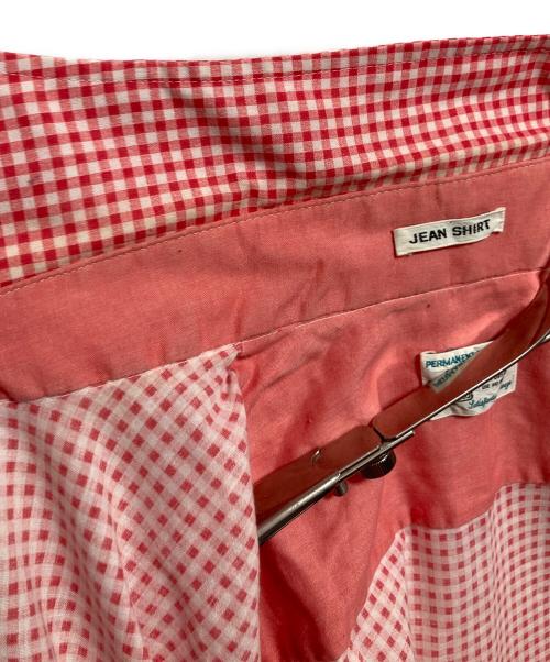 PERMANENT PRESS（パーマネントプレス）PERMANENT PRESS (パーマネントプレス) 60-70sチェックシャツ ピンク×ホワイト サイズ:Sの古着・服飾アイテム