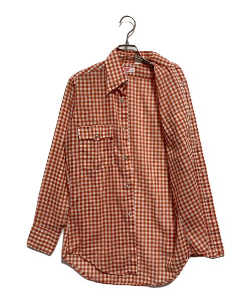 LEVI'S（リーバイス）LEVI'S (リーバイス) 長袖シャツ オレンジ×ホワイト サイズ:なし(下記参照)の古着・服飾アイテム