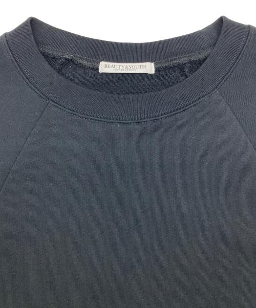 BEAUTY&YOUTH（ビューティーアンドユース）BEAUTY&YOUTH (ビューティーアンドユース) スウェット×ベロアティアード プルオーバー ブラック サイズ:なし(下記参照)の古着・服飾アイテム