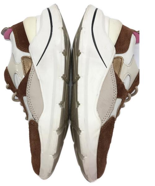 D.A.T.E.（デイト）D.A.T.E. (デイト) ローカットスニーカー ホワイト×ブラウン サイズ:22.5㎝の古着・服飾アイテム