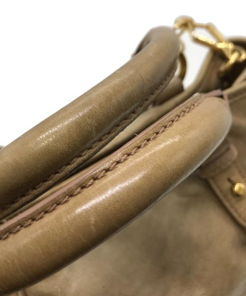 MIU MIU（ミュウミュウ）MIU MIU (ミュウミュウ) 2WAYショルダーバッグ ベージュの古着・服飾アイテム