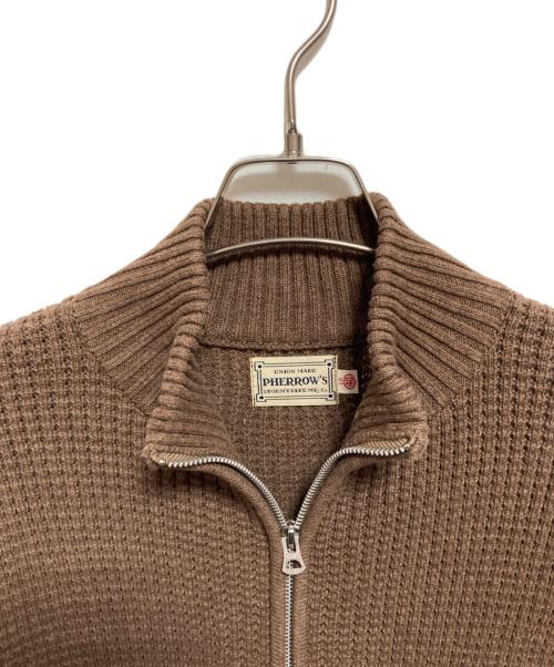Pherrow's（フェローズ）Pherrow's (フェローズ) ドライバーズニット ブラウン サイズ:40の古着・服飾アイテム