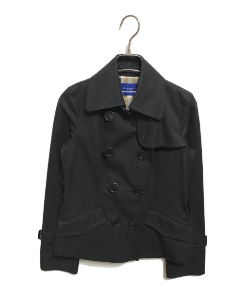 BURBERRY BLUE LABEL（バーバリーロンドンブルーレーベル）BURBERRY BLUE LABEL (バーバリーブルーレーベル) ショートトレンチコート ブラック サイズ:36の古着・服飾アイテム