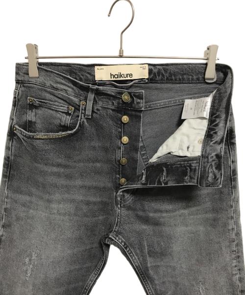 haikure（ハイクル）HAIKURE (ハイクル) デニムパンツ ブラック サイズ:78.5㎝（W31） 未使用品の古着・服飾アイテム