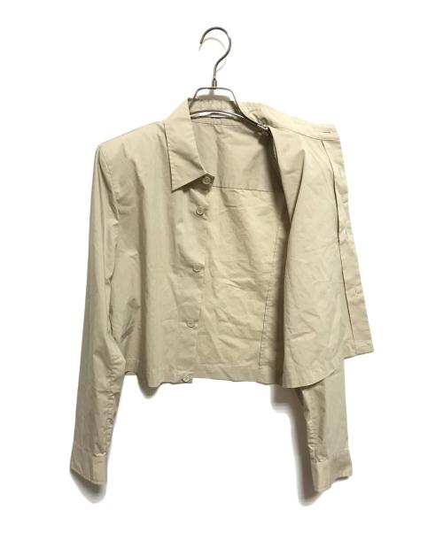 ASTRAET（アストラット）ASTRAET (アストラット) クロップド パワーショルダーシャツ ベージュ サイズ:下記参照の古着・服飾アイテム