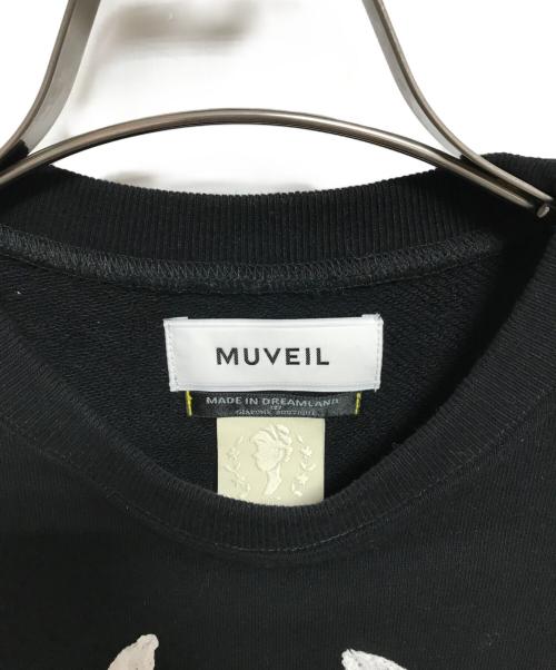 MUVEIL（ミュベール）MUVEIL (ミュベール) カメオ刺繍裏毛プルオーバー ブラック サイズ:36の古着・服飾アイテム