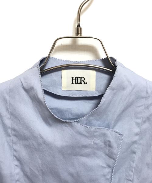 HER.（ハー）HER. (ハー) コットンスタンドカラーシャツ ブルー サイズ:FREEの古着・服飾アイテム