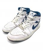 NIKEナイキ）の古着「AIR JORDAN 1 MID SE WHITE/INDUSTRIAL BLUE-SAIL」｜ホワイト