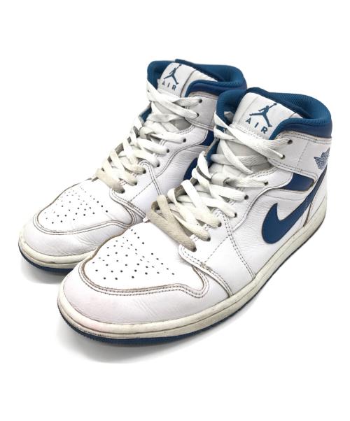 NIKE（ナイキ）NIKE (ナイキ) AIR JORDAN 1 MID SE WHITE/INDUSTRIAL BLUE-SAIL ホワイト サイズ:26.5㎝の古着・服飾アイテム