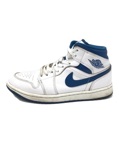 NIKE（ナイキ）NIKE (ナイキ) AIR JORDAN 1 MID SE WHITE/INDUSTRIAL BLUE-SAIL ホワイト サイズ:26.5㎝の古着・服飾アイテム