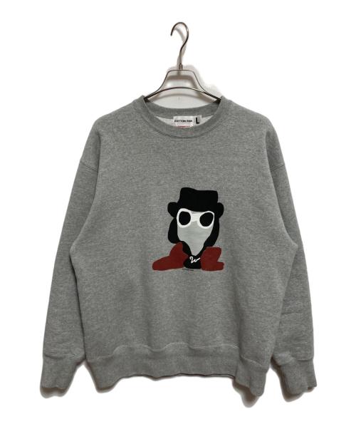 COTTON PAN（コットンパン）COTTON PAN (コットンパン) プリントスウェット グレー サイズ:Lの古着・服飾アイテム