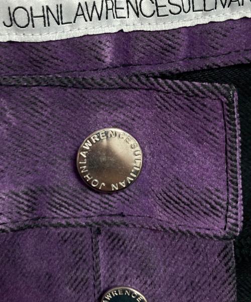 JOHN LAWRENCE SULLIVAN（ジョン ローレンス サリバン）JOHN LAWRENCE SULLIVAN (ジョン ローレンス サリバン) 5POCKET FLOCKED DENIM PANTS パープル サイズ:44の古着・服飾アイテム