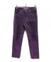 JOHN LAWRENCE SULLIVAN（ジョン ローレンス サリバン）の古着「5POCKET FLOCKED DENIM PANTS」｜パープル
