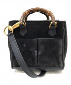 GUCCIグッチ）の古着「バンブー2WAYミニショルダーバッグ」｜ネイビー