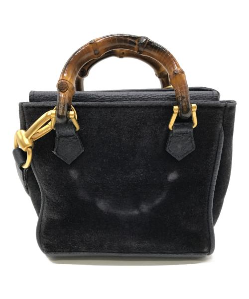 GUCCI（グッチ）GUCCI (グッチ) バンブー2WAYミニショルダーバッグ ネイビーの古着・服飾アイテム