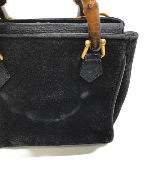 GUCCI（グッチ）GUCCI (グッチ) バンブー2WAYミニショルダーバッグ ネイビーの古着・服飾アイテム