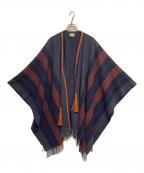 HERMESエルメス）の古着「タッセッル付ポンチョ」｜ネイビー