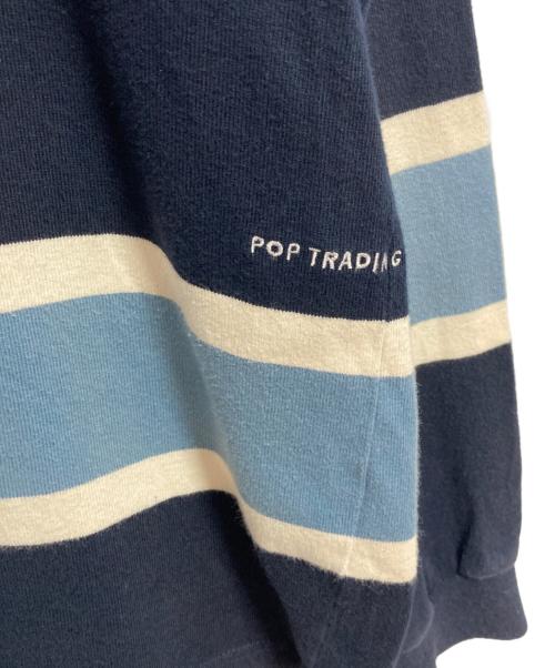 POP TRADING COMPANY（ポップトレーディングカンパニー）POP TRADING COMPANY (ポップトレーディングカンパニー) ラガーシャツ ネイビー サイズ:Lの古着・服飾アイテム