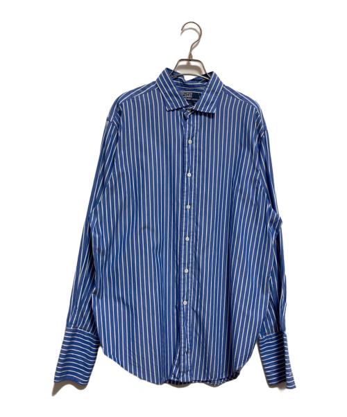 POLO RALPH LAUREN（ポロ・ラルフローレン）POLO RALPH LAUREN (ポロ・ラルフローレン) ストライプシャツ ブルー サイズ:16 1/2-34の古着・服飾アイテム
