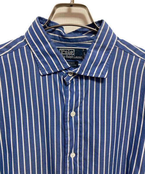 POLO RALPH LAUREN（ポロ・ラルフローレン）POLO RALPH LAUREN (ポロ・ラルフローレン) ストライプシャツ ブルー サイズ:16 1/2-34の古着・服飾アイテム