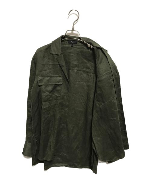 theory（セオリー）theory (セオリー) オーバーサイズシャツ オリーブ サイズ:Sの古着・服飾アイテム