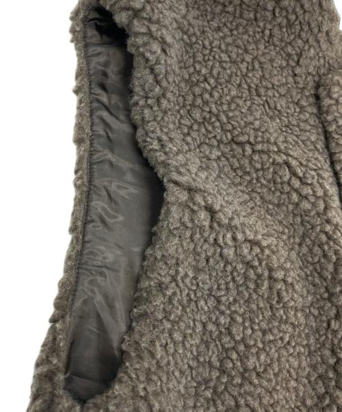 Honnete（オネット）Honnete (オネット) クロップドボアベスト ブラウン サイズ:表記無しの古着・服飾アイテム