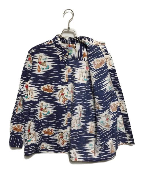 reyn spooner（レイン スプナー）reyn spooner (レイン スプナー) 総柄ボタンダウンシャツ ネイビー サイズ:Mの古着・服飾アイテム