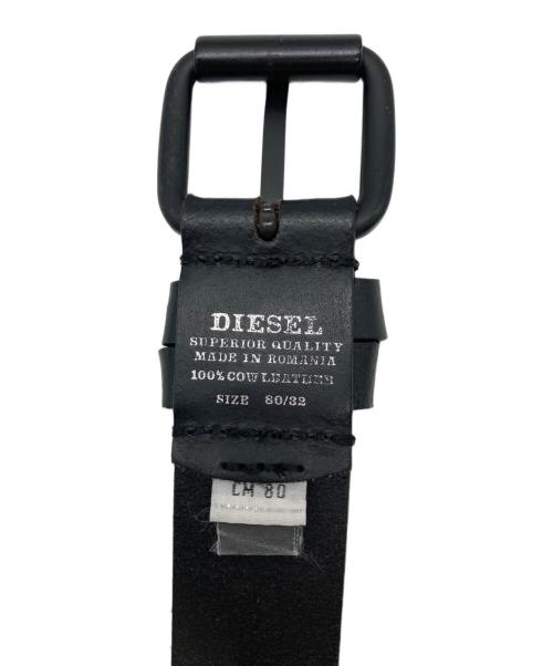DIESEL（ディーゼル）DIESEL (ディーゼル) レザーベルト ブラック サイズ:SIZE 80/32の古着・服飾アイテム